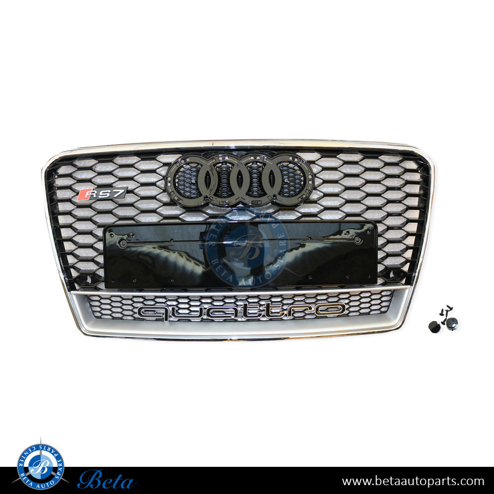 Grille RS7 Look Black and Chrome color for Audi A7 2011-2014 models, Part Number 4G8853651C Grille RS7 Look Black and Chrome color for Audi A7 2011-2014 models, Part Number 4G8853651C